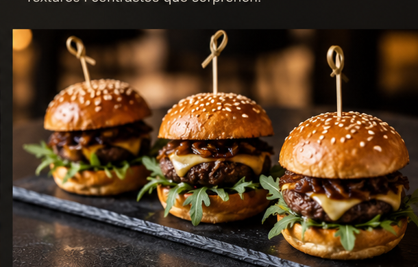 Trio de mini hamburgueses